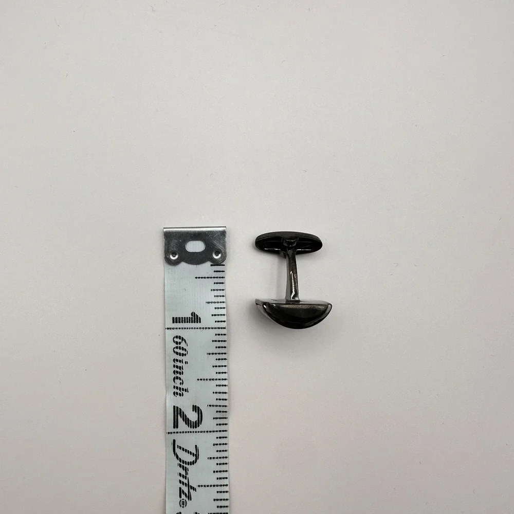 Vintage 70s Gunmetal Tone Cufflink Studs Boho Men's Classic Formal Retro Jewelry